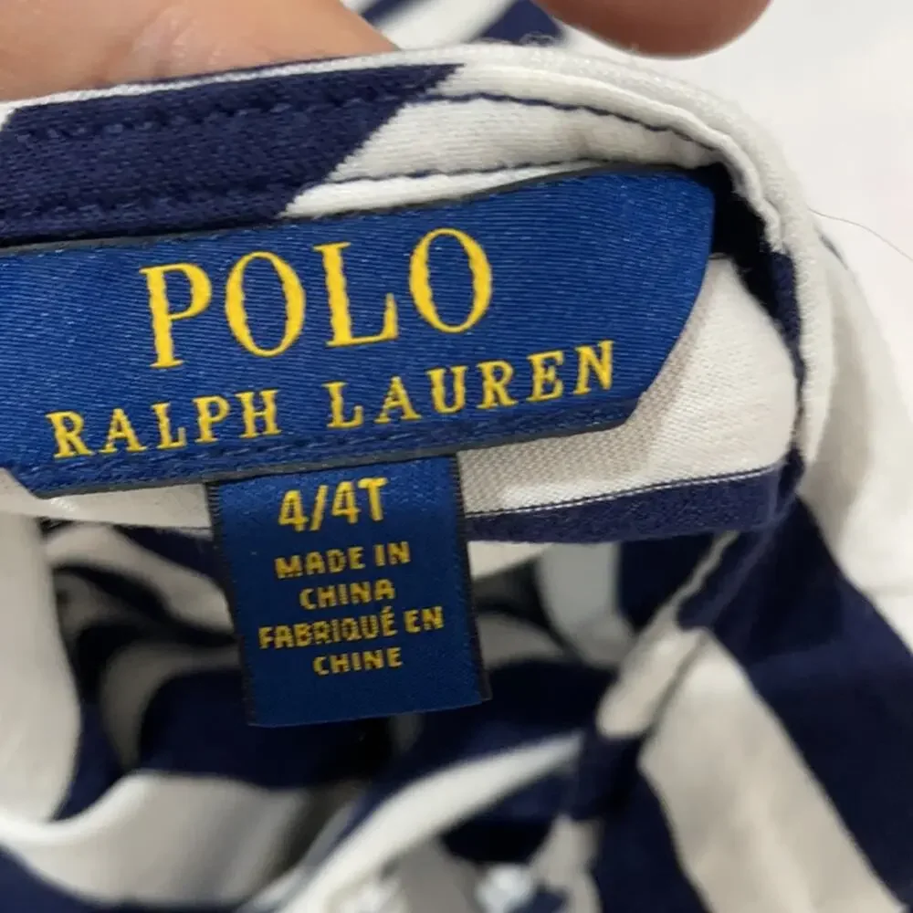 Ralph Lauren 4t navy white stripe t worn once
